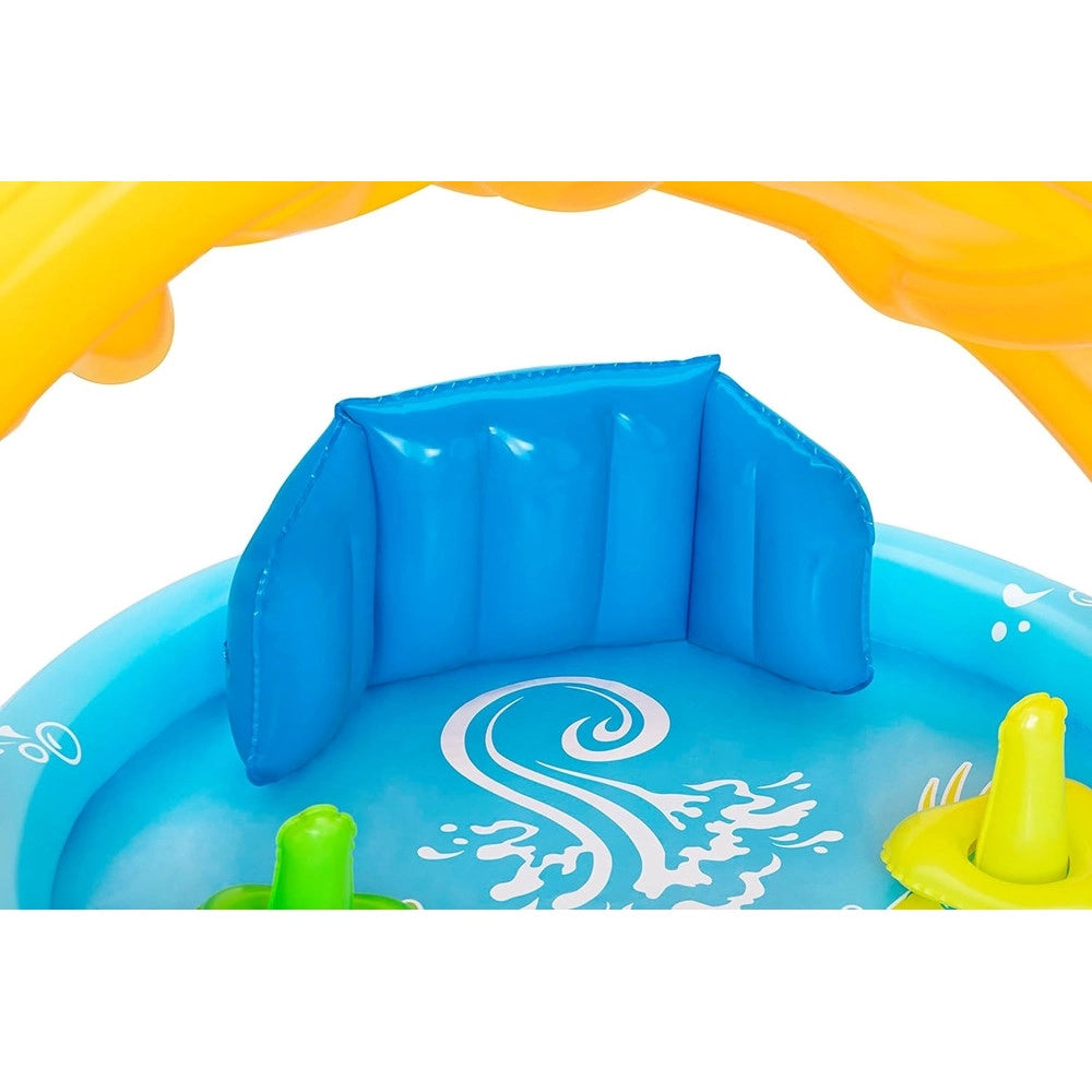 Trade Shop - Piscina Gioco Gonfiabile Lil Seashapes Con Schienale Tetto Bimbi +6 Mesi Giardino 52568 -