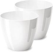 Set di due vasi di plastica decorativi per piante grandi e piccole, diametro 18 cm