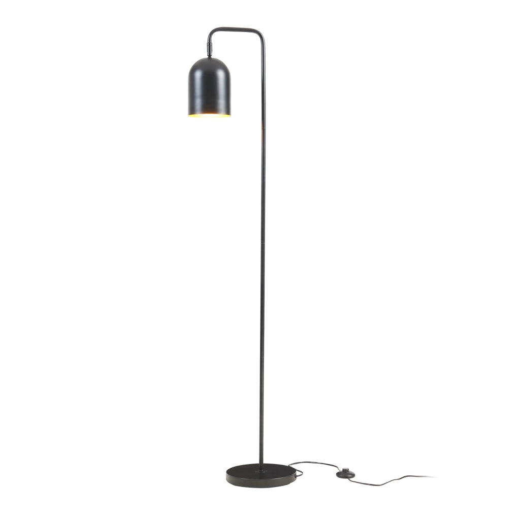 Lampada da terra dallo stile senza tempo elegante lampadario di design per soggiorno camera da letto ufficio metallo 159 cm nero 03_0009526