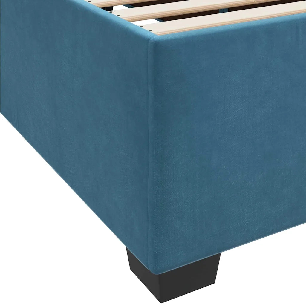 vidaXL Struttura del letto con materasso Blu scuro 90 x 190 cm Velluto