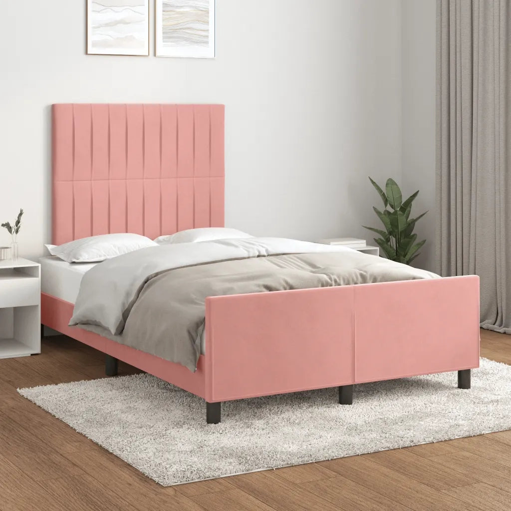 Giroletto con Testiera Rosa 120x200 cm in Velluto cod mxl 60379