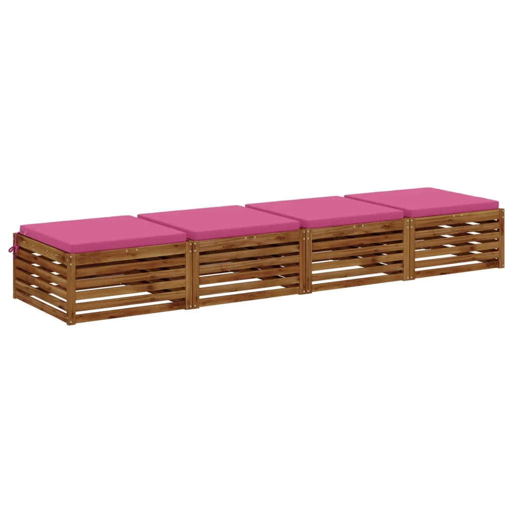 Cuscini per Sedia in 4 Pezzi SOEST 4 pz 100% Poliestere Rosa 944692