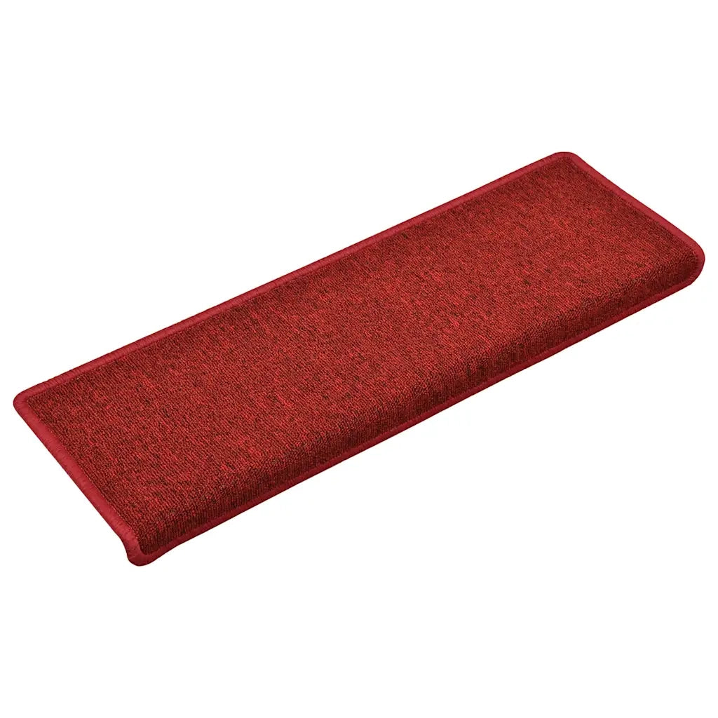 Tappetini per scale 30 pz 65x21x4 cm Rossi rettangolare 3365770