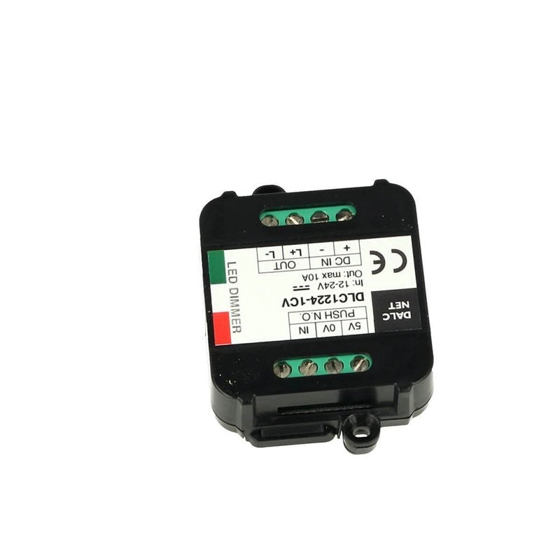Dalcnet Easy Led Fader Dimmer Driver 12V 24V 10A Con Pulsante N.O. Push DLC1224-1CV