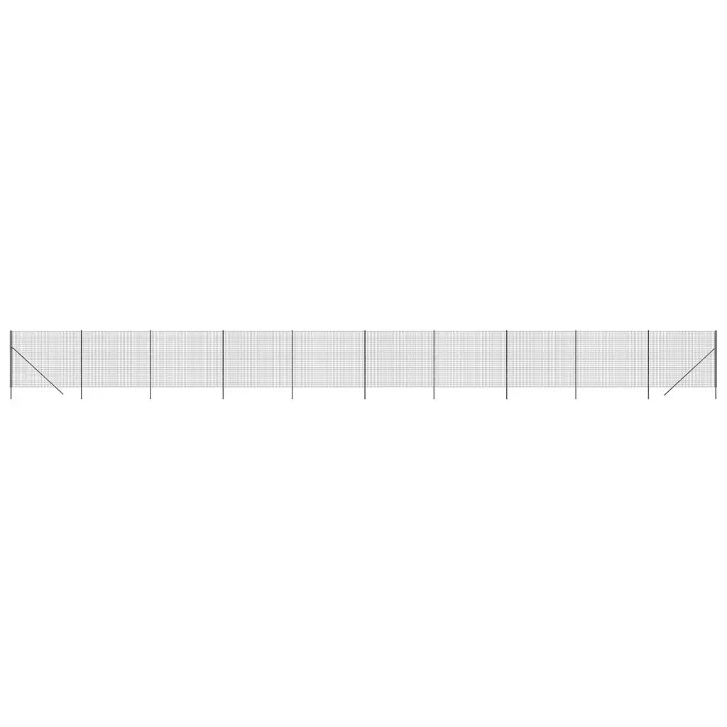 Recinzione Metallica Antracite 1,6x25 m in Acciaio Zincato