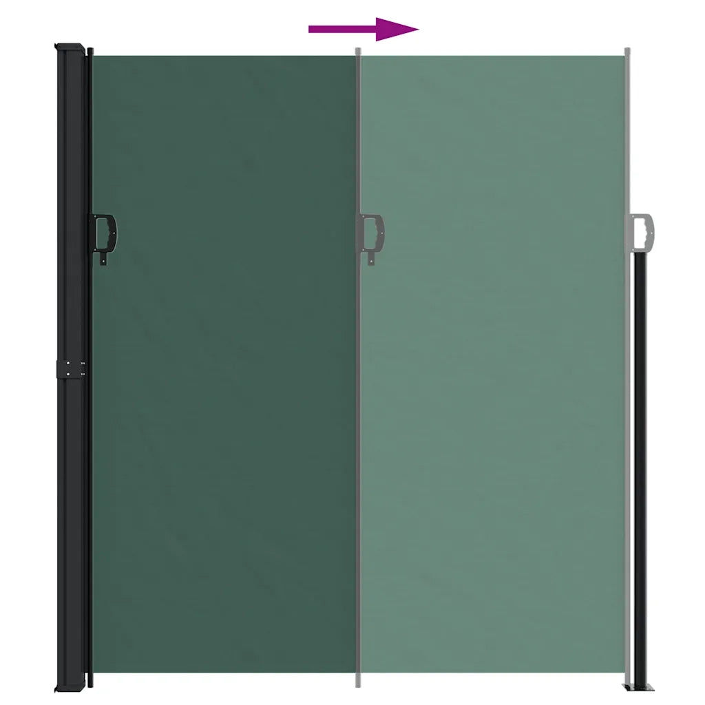 Tenda da Sole Laterale Retrattile Verde Scuro 220x500 cm 4004485