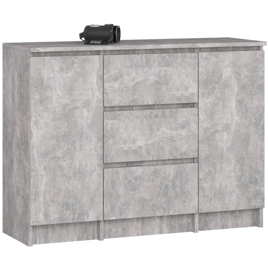 Cassettiera AKORD K100 Cemento 101 cm 2 ante 3 cassetti 101x35x76 cm
