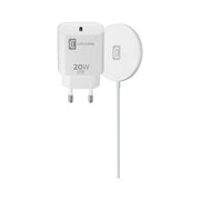 Cellularline mag kit wireless charger - iphone 12 and later base di ricarica wireless magnetica per sistema magsafe e alimentatore usb-c 20w - MAGSFWIRACHKITW