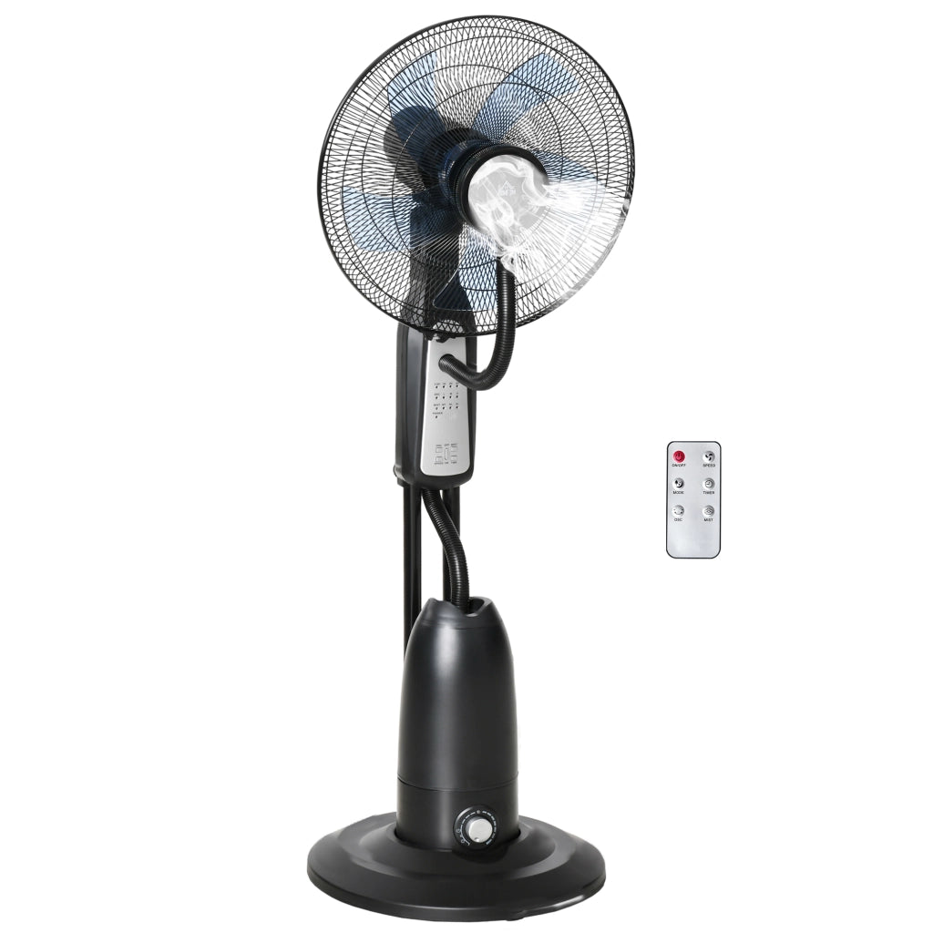 Ventilatore Nebulizzatore e Deumidificatore Oscillante 70¡ã con 3 Modalit¨¤, Telecomando e Timer 7.5h, Tanica 2.8L, 90W, §¶44.5cm x 120cm
