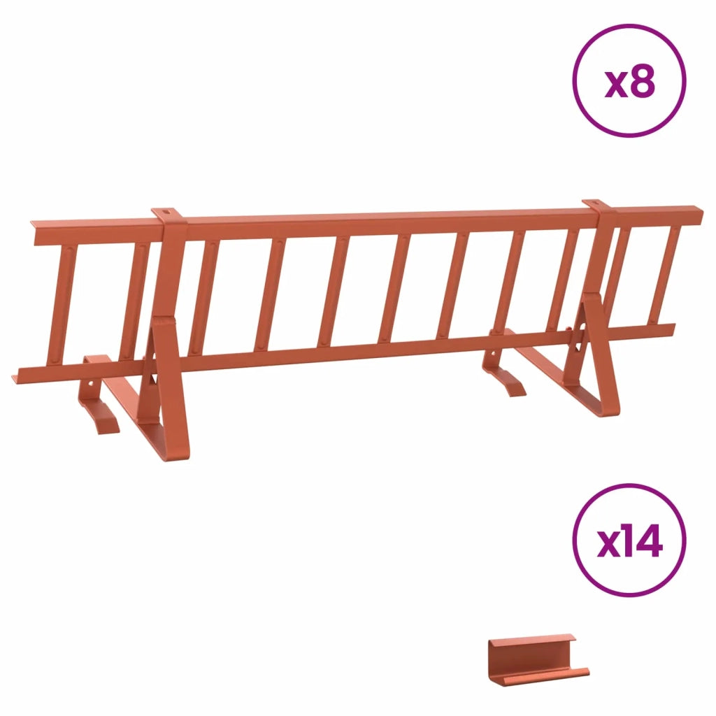 Guardia per neve sul tetto Rosso 800 x 29,5 x 34,5 cm Acciaio 42028462