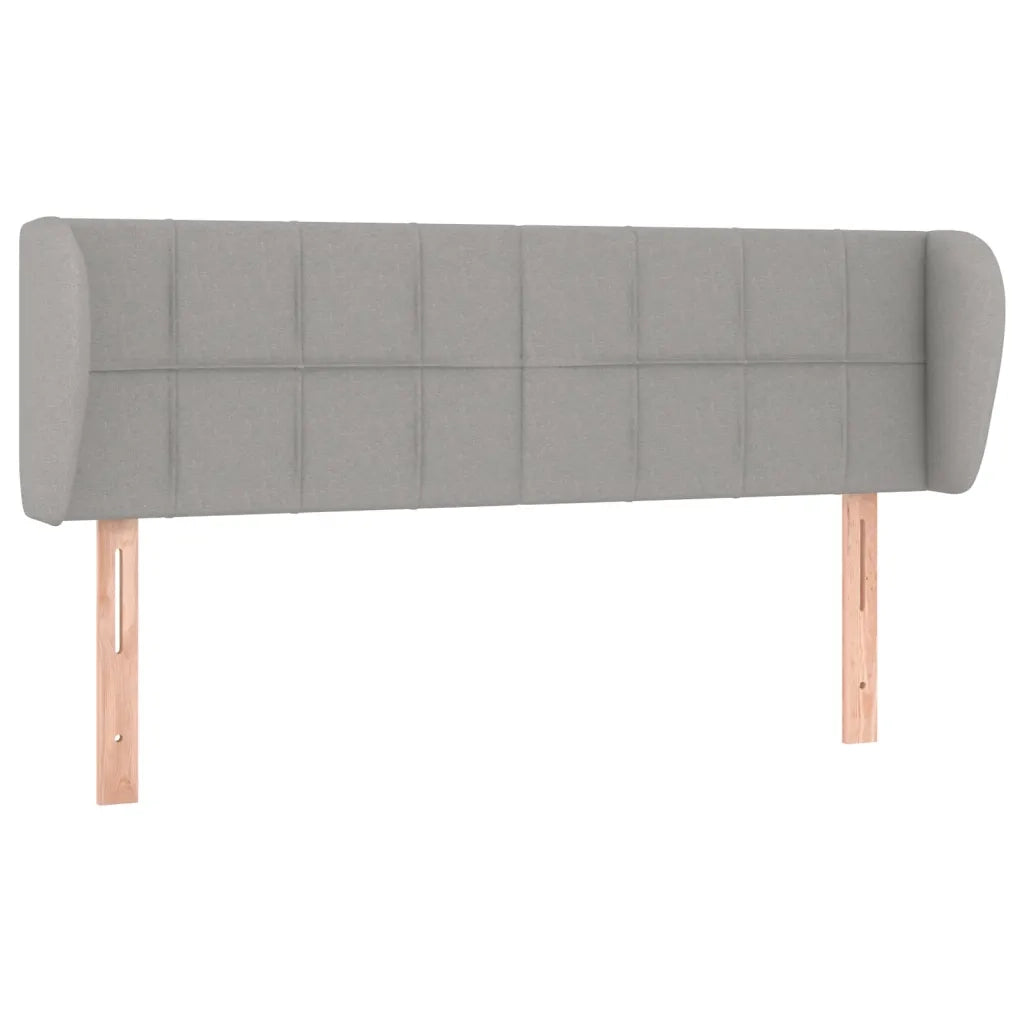Testiera | Testata ad Orecchio Grigio Chiaro 147x23x78/88 cm in Tessuto