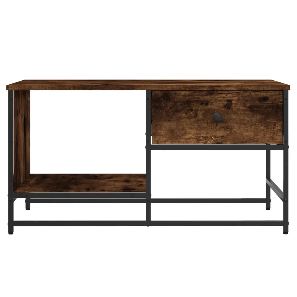 Tavolino da Salotto-Tavolino da soggiorno-Tavolo Rovere Fumo 85,5x51x45 cm Legno Multistrato