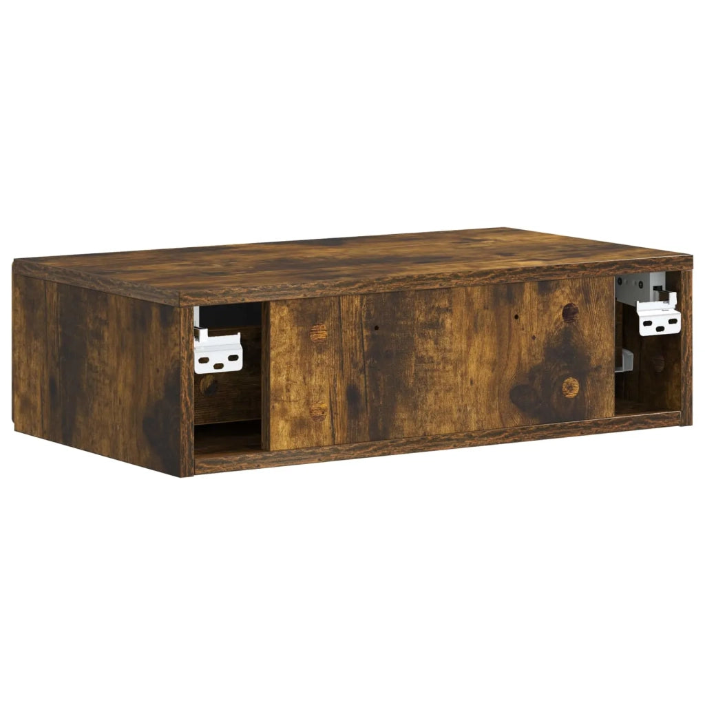 Tavolino da Parete Laterale Rovere Fumo 59 x 34,5 x 17 cm 899170