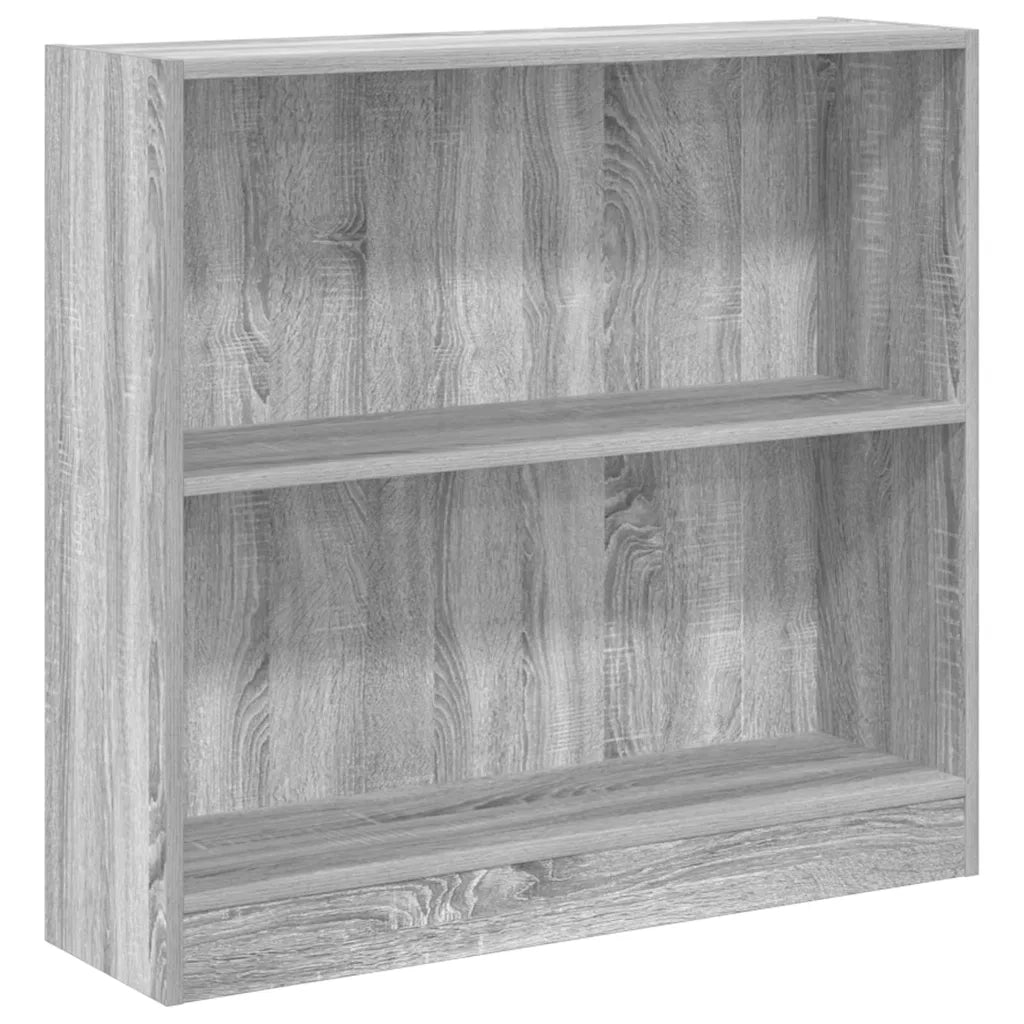 Libreria-Scaffale per Libri-Mobile di Stoccaggio Grigio Sonoma 80x24x76 cm in Legno Multistrato