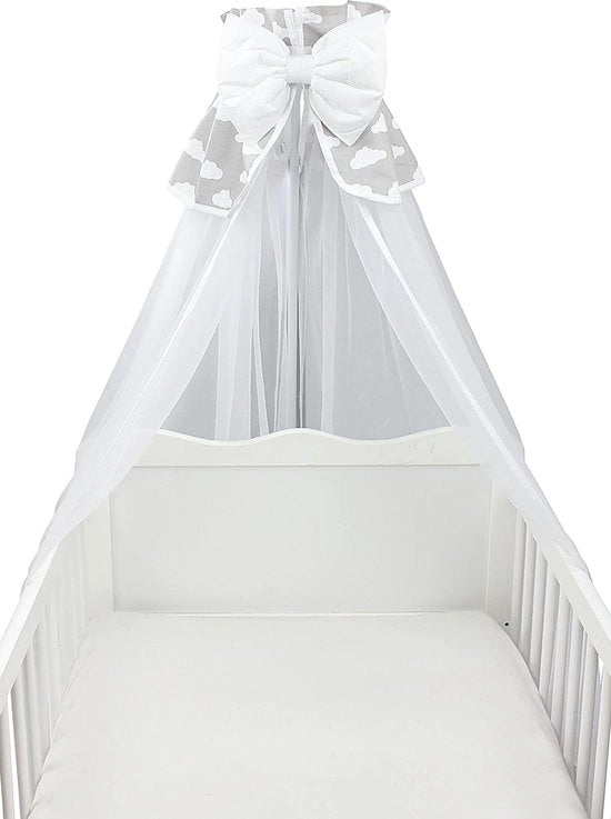 Hemel per lettino con struttura trasparente, colore Wolken Wit, dimensioni 170x240 cm