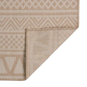 Tappeto da Esterni a Tessitura Piatta 100x200cm Strisce Marroni 340864