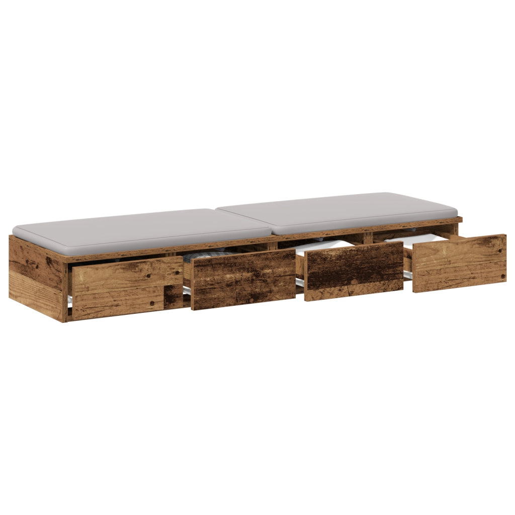 Cassetti Letto Legno Vecchio 120x36,5x16,5 cm Legno Ingegnerizzato