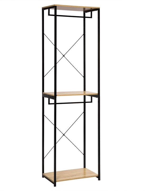 Cassettone per abiti - Moderno appoggio abbigliamento - Raccogli scarpe - Raccogli abbigliamento - Appoggio abbigliamento - Hout - Marrone/nero