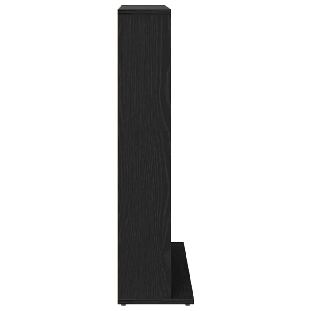 Mobile Porta CD Rovere Nero 100x23x89,5 cm Legno Multistrato 862481