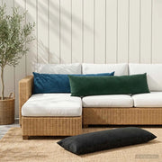 Cuscino con cuscino HEERLEN Blu 40 x 145 cm Velluto 926097