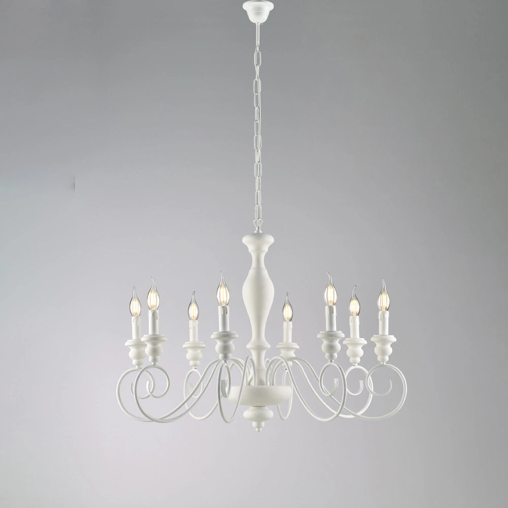 Lampadario shabby 8 luci H.61 x Ø82