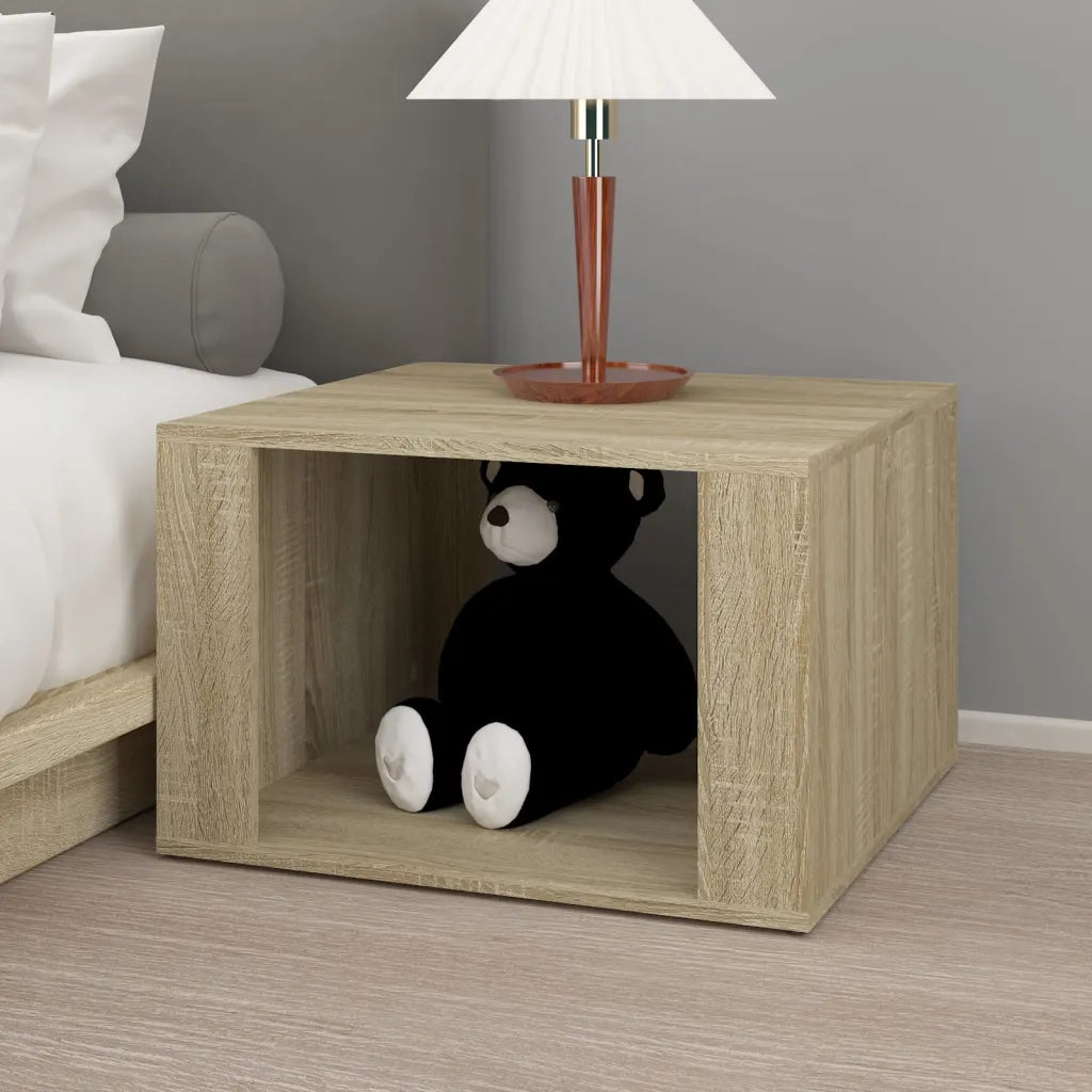 Comodino-Tavolino da notte Rovere Sonoma 57x55x36 cm in Legno Multistrato