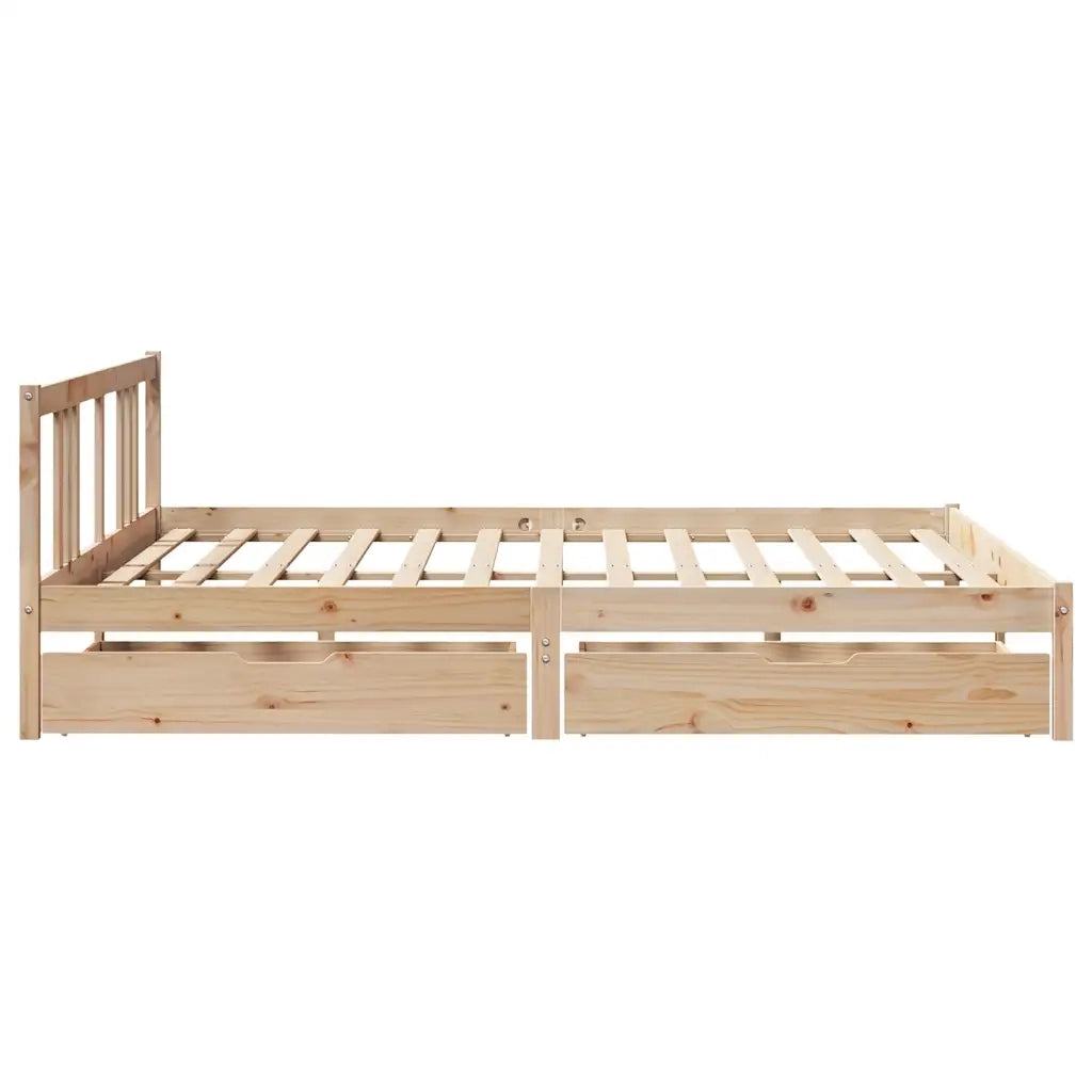 Letto senza Materasso 200x200 cm in Legno Massello di Pino 3301644