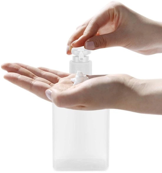 Dispensatore di Creme e Lotion Transpirante - 150 ml - Bicchiere in Plastica - Ideale per Viaggi - Pratico per Lotion e Creme