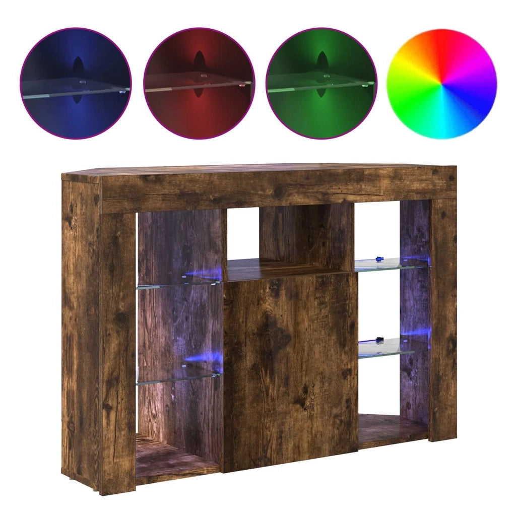 Mobile TV LED Angolare 100x40x68cm Rovere fumé 889790