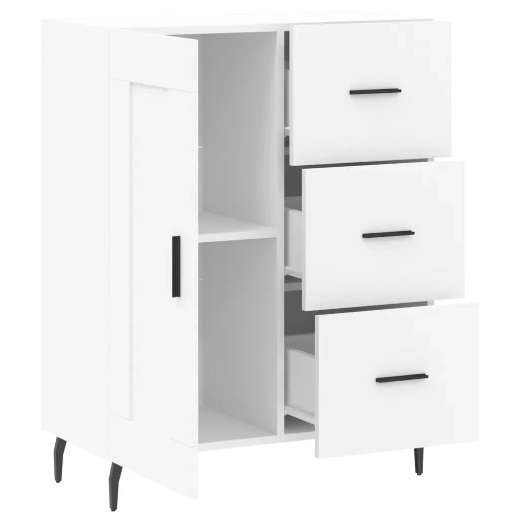 Credenza-Buffet-Armadio da cucina Bianca 69,5x34x90 cm in Legno Multistrato 725019