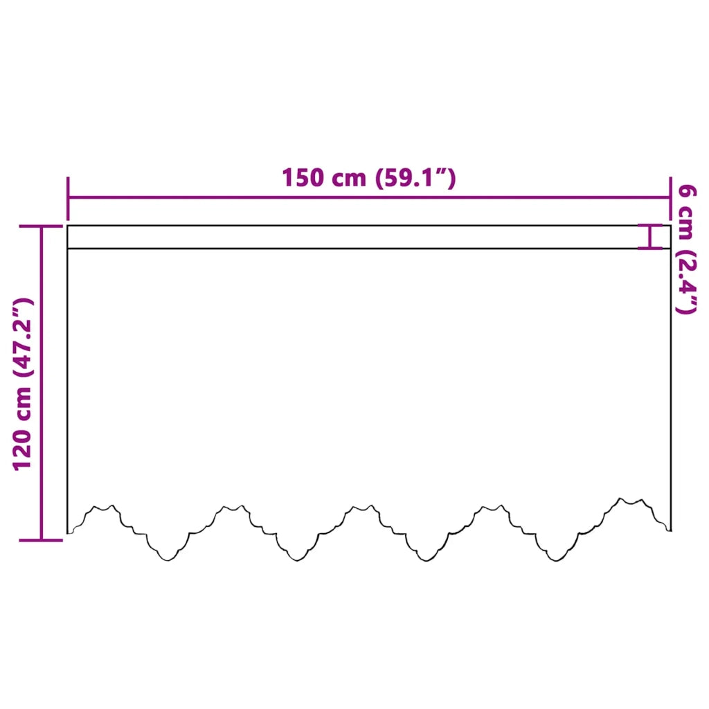Tenda in Pizzo con tende Bianco 120 x 150 cm Poliestere 4107750