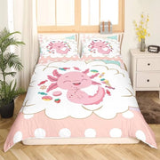 Tappeto per Soggiorno Axolotl - Camera da Bambina Kawaii - 1 pezzo - Microfibra - 155 x 220 cm