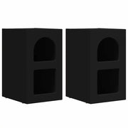 Set di 2 Comodini | Armadio da Notte | Mobiletto da notte Nero 29,5 x 33,5 x 50 cm Legno multistrato