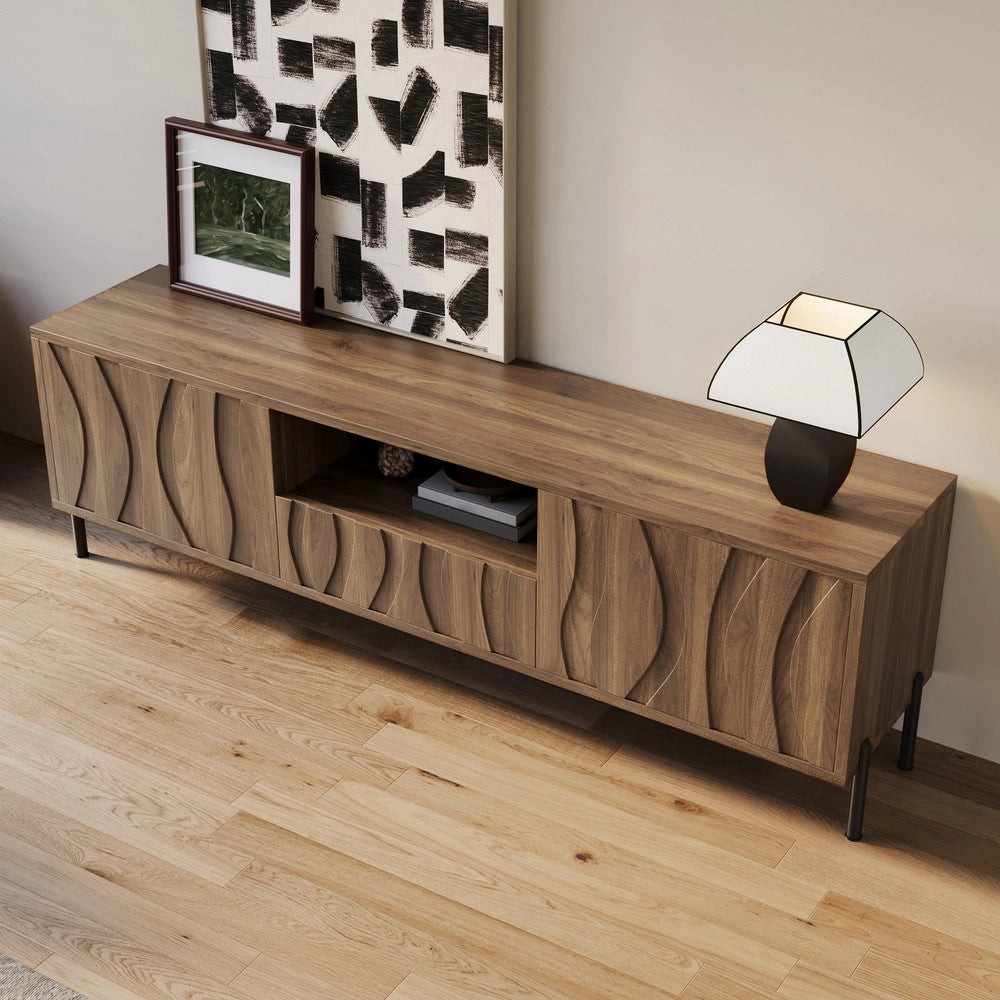 Mobile TV con Ante ¨C MINIMAL ¨C Soggiorno, 160x35x46 cm