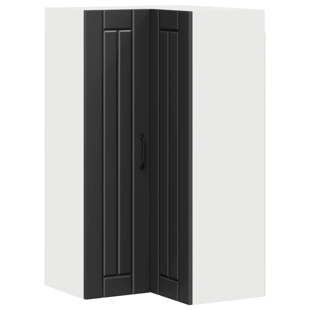 Mobile da cucina rettangolare moderno 57 x 57 x 100 cm stile contemporaneo pratico in legno composito nero 02_0054172