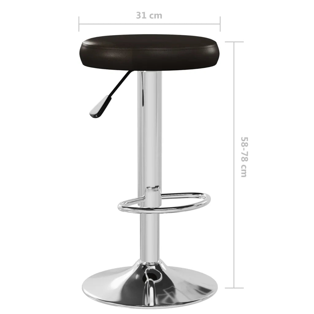 vidaXL Sgabelli da Bar 2 pz Marroni in Similpelle