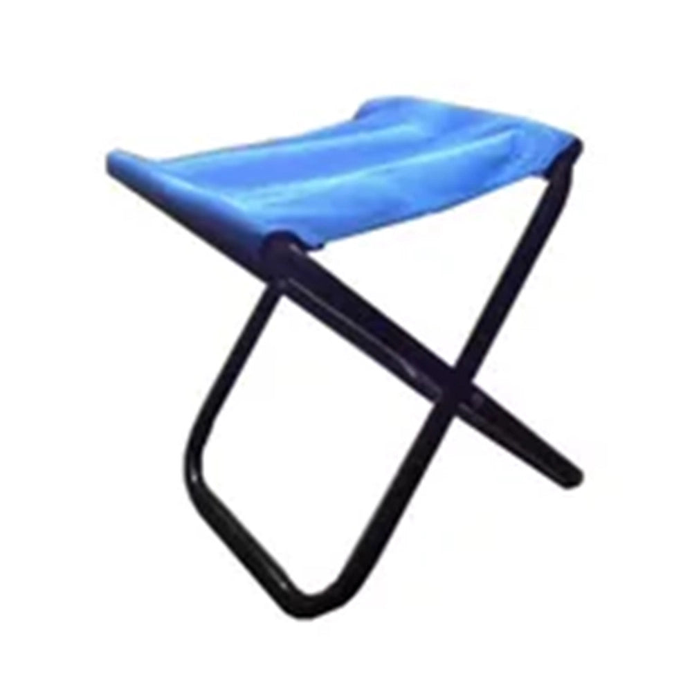 Trade Shop - Set 6pz Sgabello Camping Pesca Mini Sedia Spiaggia Pieghevole In Metallo Tessuto 020227 -