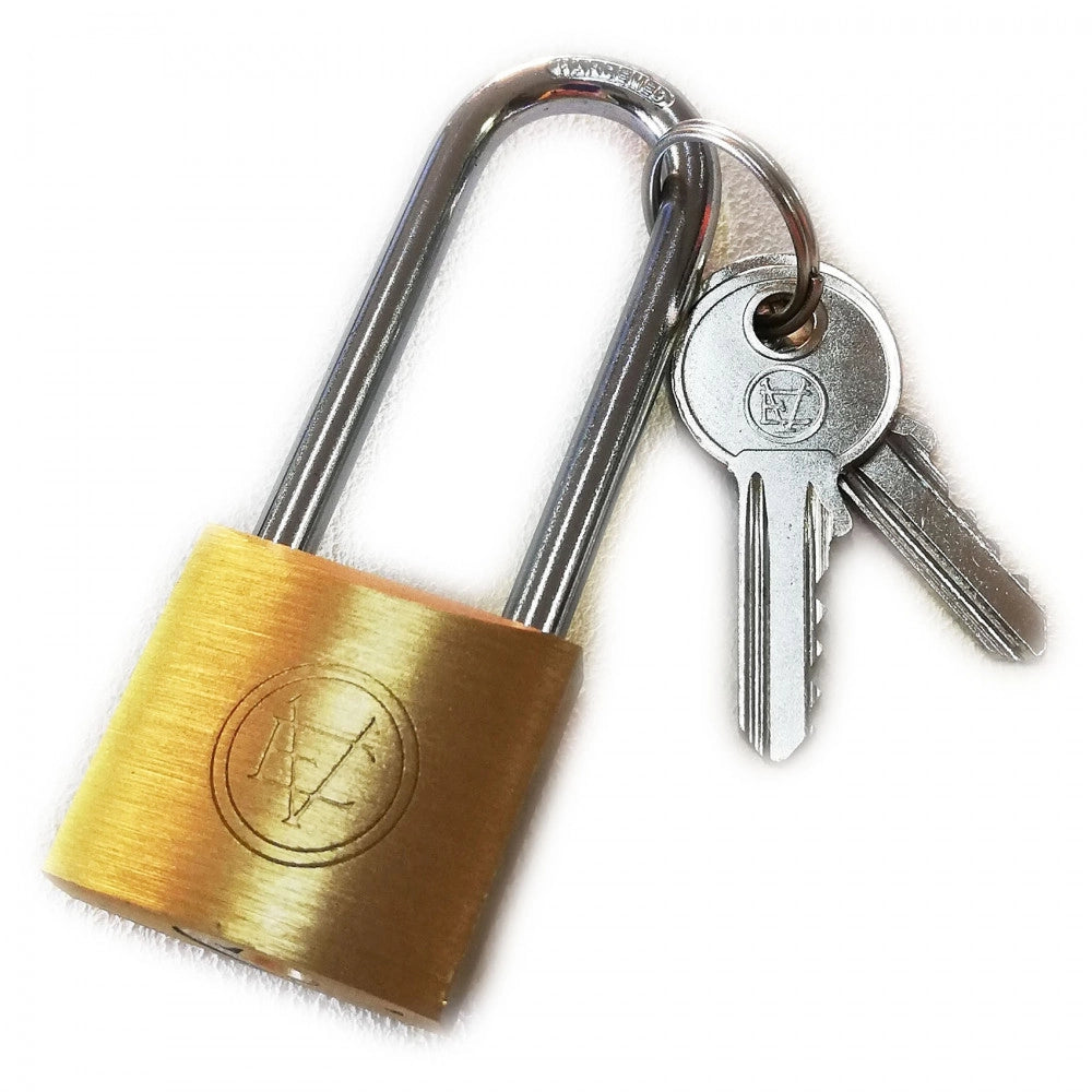 Lucchetto arco lungo in ottone, scegli se  30mm