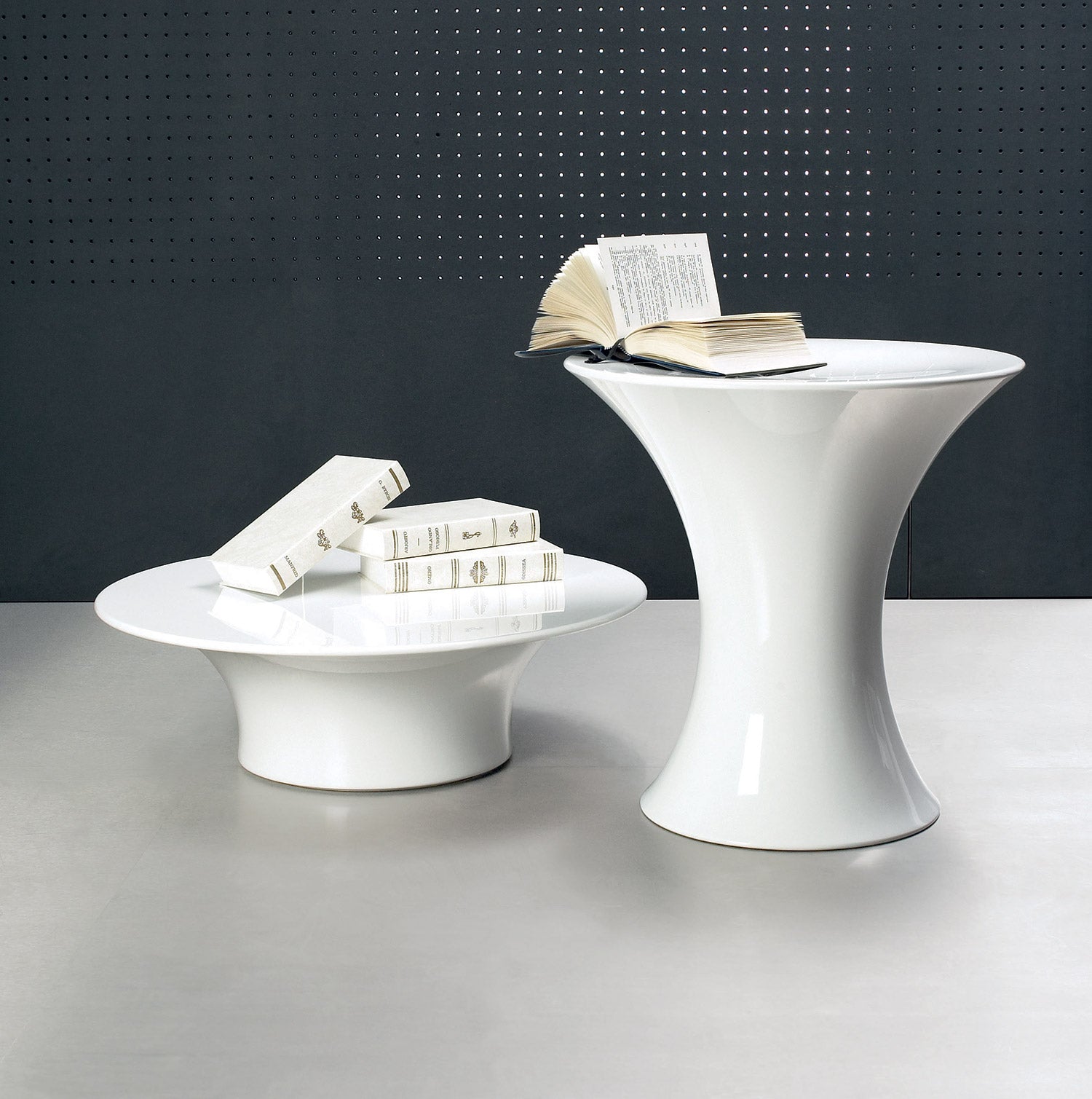 Tavolino da Giardino Componibile Ø37x47 cm in Resina Arkema Olimpo Antracite