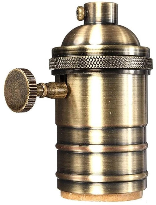 Lampada a Sospensione Retro in Bronzo Verde - Fusto E26/E27 - Apparecchio di Illuminazione DIY - Adatto per l'Uso Domestico