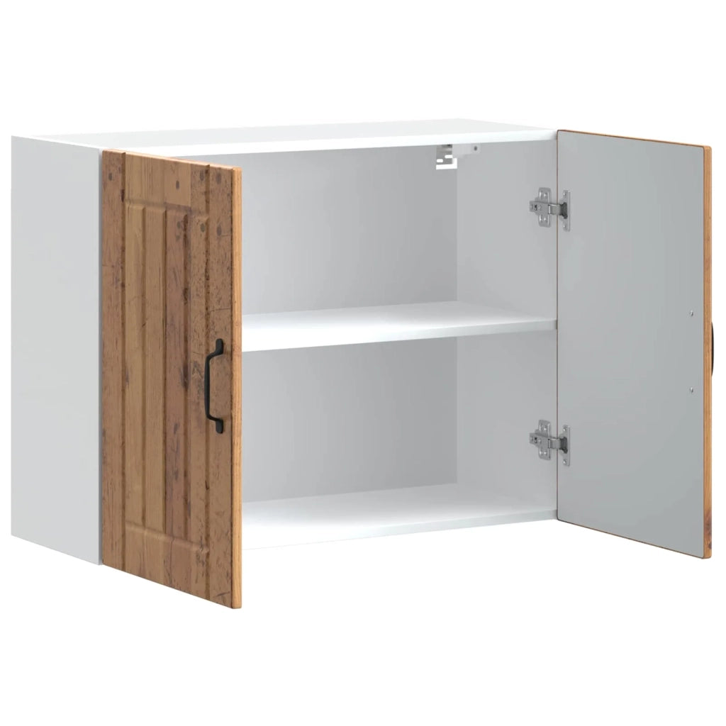 Armoire murale de cuisine Lucca vieux bois bois ingénierie