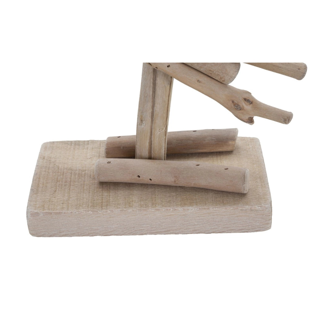 Scultura Fenicottero, Marrone, Legno, 31x9x56 cm
