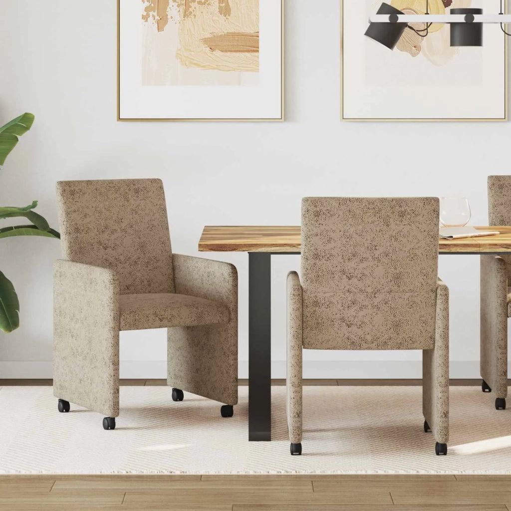 Sedie da Pranzo con Ruote 2 pcs Grigio chiaro 57 x 66 x 94 cm 42017826