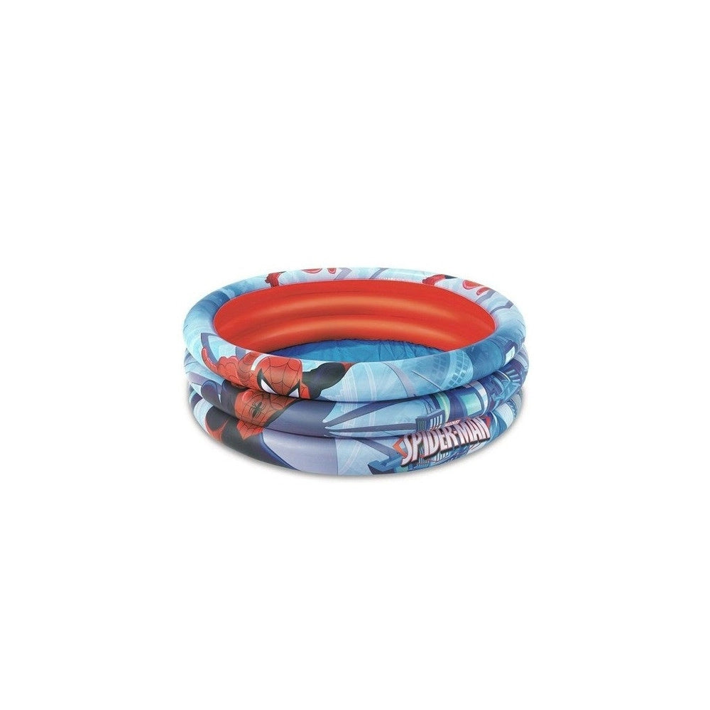 Trade Shop - Piscina Gonfiabile Spiderman 3 Anelli 122 X 30 Cm Fuori Terra Spider-man -