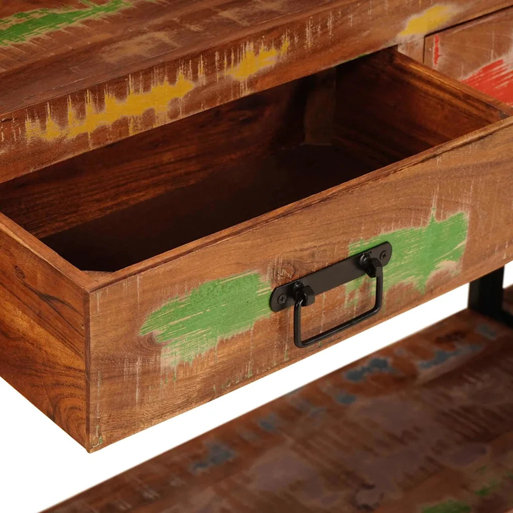 Tavoli consolle 2 pcs Multicolore Legno Recuperato Massello 3324228
