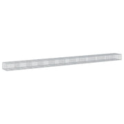 Gabbione recinto a gabbia muro di contenimento con coperchio 1100 x 100 x 50 cm ferro zincato argento 02_0040124