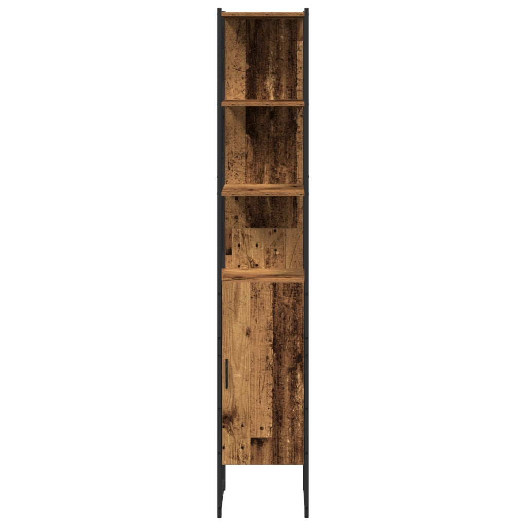 Set di Mobili da Bagno in 4 Pezzi Legno Invecchiato