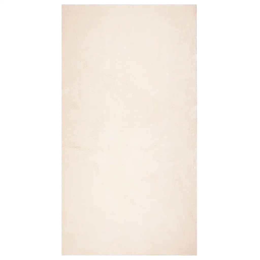 Tappeto a Pelo Corto HUARTE Morbido e Lavabile Beige 80x150 cm 375014