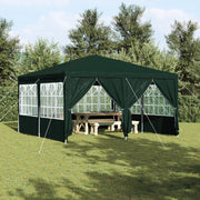 Tenda da Festa con 8 Pareti Laterali Verde 4x4 m PE