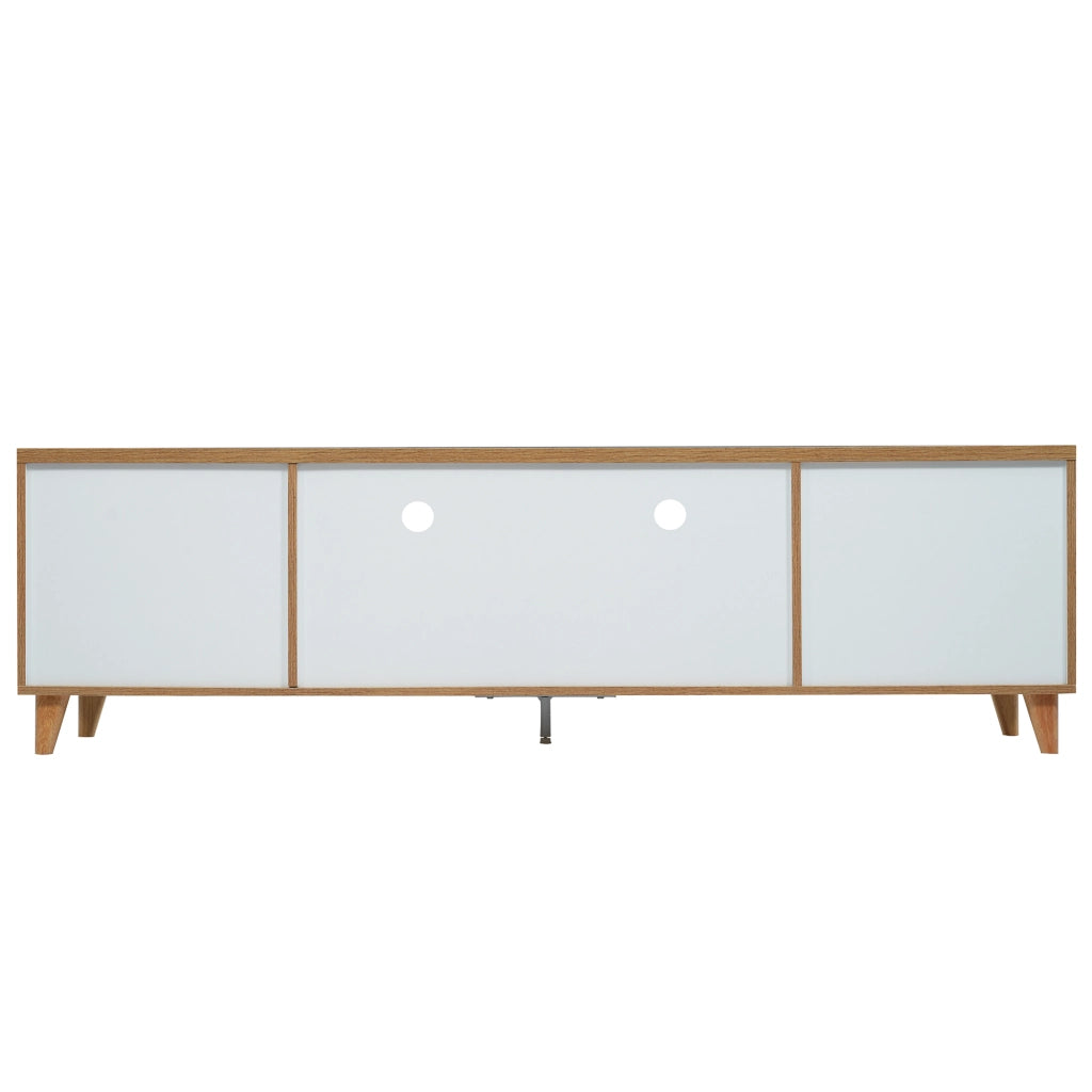 Mobile TV 175x37x51 cm; ampio spazio contenitivo; MDF bianco